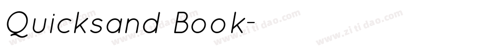Quicksand Book字体转换